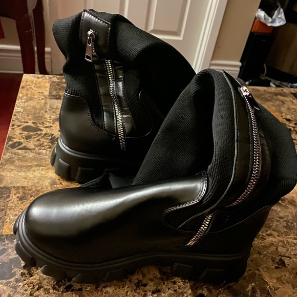 WOMEN’S BLACK KNEE HIGH BOOTS - Picture 3 of 6